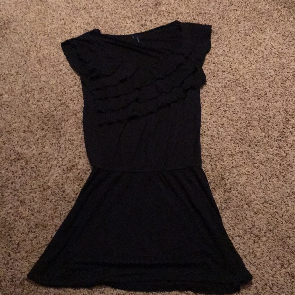 Maurices Black Dress with Ruffles